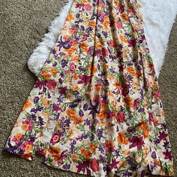 BCBGeneration Floral Double Front Slit Maxi Dress Size Medium - Picture 4 of 8